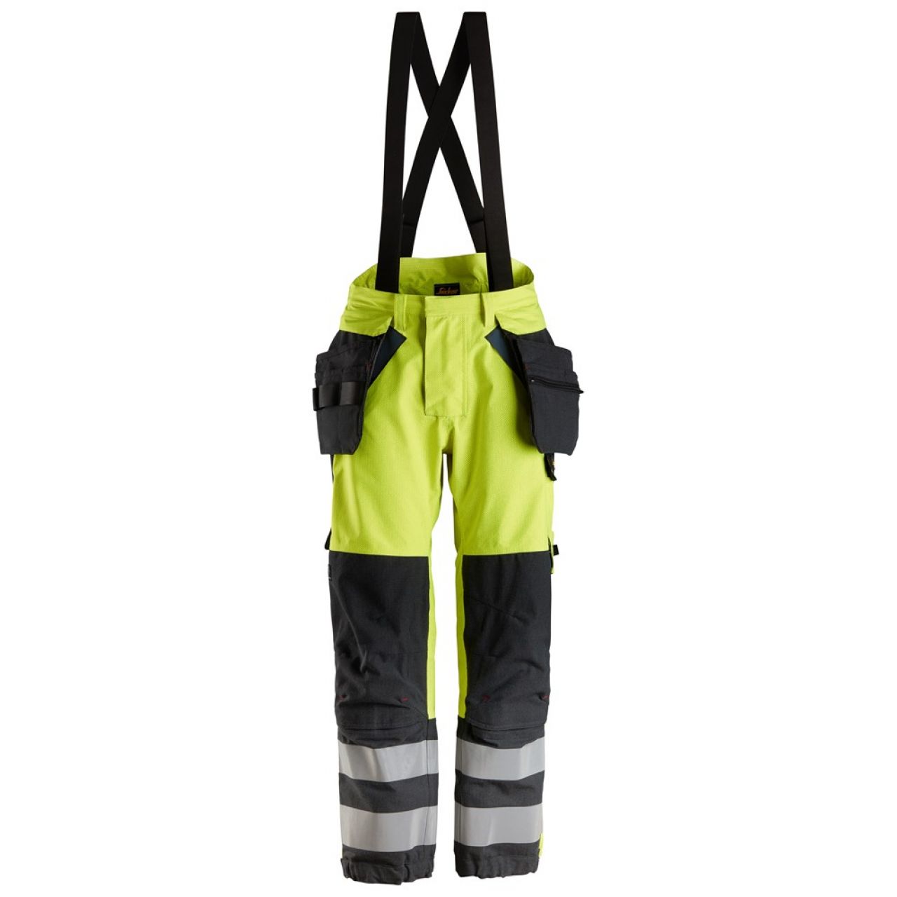 6568 Pantalones largos de trabajo de alta visibilidad clase 2 con bolsillos flotantes GORE-TEX ProtecWork amarillo-azul marino talla XL larga