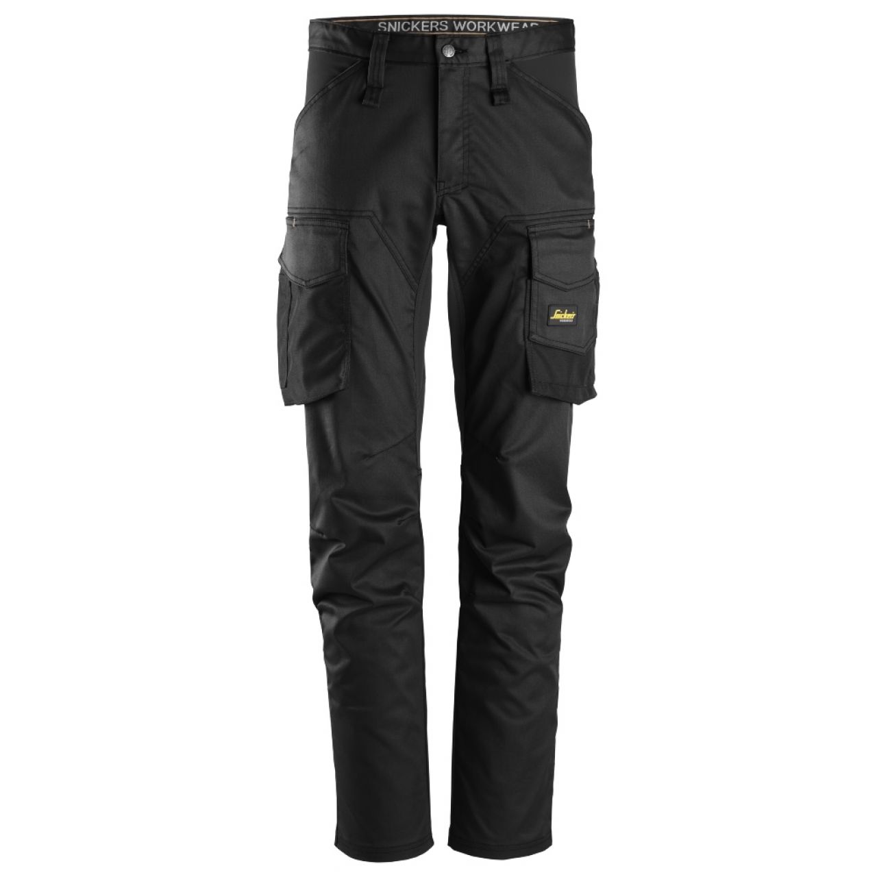 6803 Pantalones largos de trabajo elásticos sin bolsillos para las rodilleras AllroundWork negro talla 54