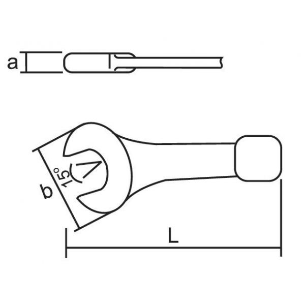 Llave fija de golpe DIN 133 (110 x 500 mm)