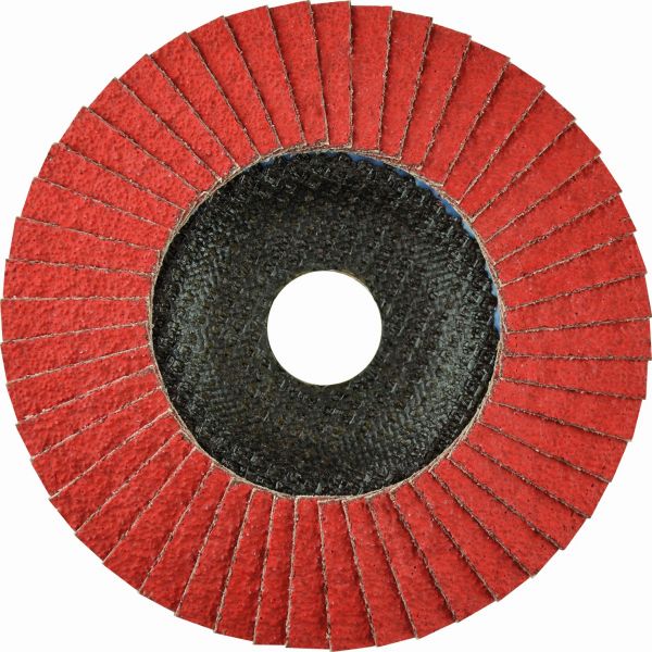 Disco de láminas abrasivo cerámico CERA PLUS (G-AK) de 115 mm grano 80 y base abombada