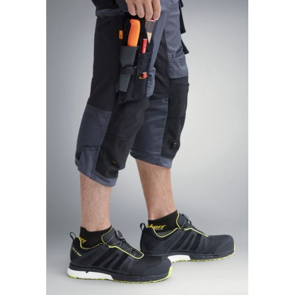 Pantalon pirata elasticos AllroundWork con bolsillos flotantes gris acero-negro talla 058