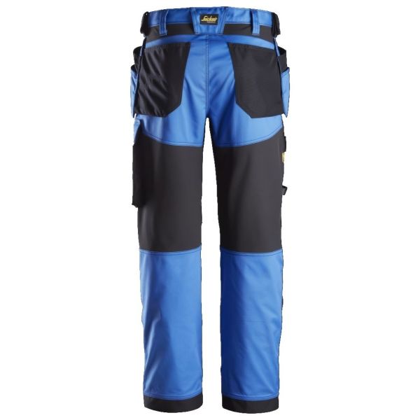 Pantalon elastico ajuste holgado AllroundWork bolsillos flotantes azul-negro talla 250