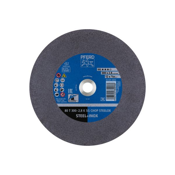 Disco de corte sierra circular de metal T 300x2,8x25,4 mm línea alto rendimiento SG CHOP STEELOX ace
