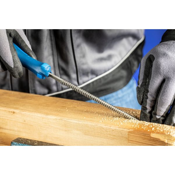Escofina para madera media caña en punta 250 mm, corte 1, para mecanizado basto, desbaste