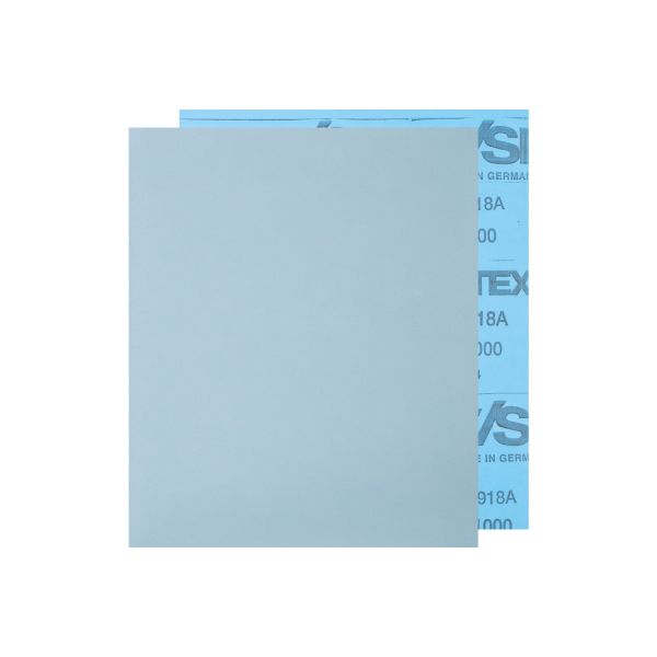 Papel pliego de lija resistente al agua 230x280 mm BP W SiC1000 para trabajos de repaso de pintura