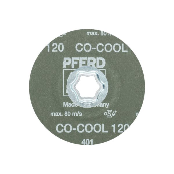 Disco de lija COMBICLICK, grano cerámico, Ø 115 mm CO-COOL120 para acero inoxidable