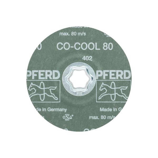 Disco de lija COMBICLICK, grano cerámico, Ø 125 mm CO-COOL80 para acero inoxidable