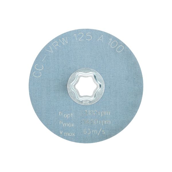 Disco de vellón blando COMBICLICK CC Ø 125 mm A100, para limpieza y satinado con amoladora angular