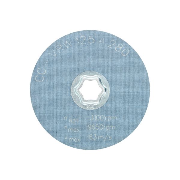 Disco de vellón blando COMBICLICK CC Ø 125 mm A280, para limpieza y satinado con amoladora angular