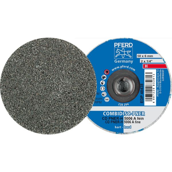 Disco de vellón prensado COMBIDISC CD PNER Ø 50 mm duro A, fino para acabado