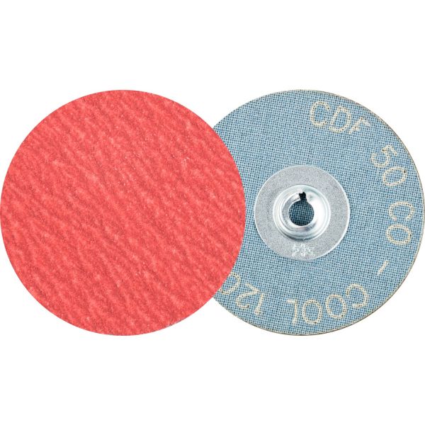 Minidiscos de lija COMBIDISC, grano cerámico CDF Ø 50 mm CO-COOL120 para acero y acero inoxidable