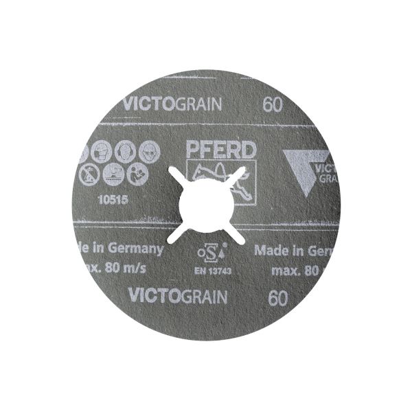 Disco de lija Ø 115 mm VICTOGRAIN 60 para máximo rendimiento en acero