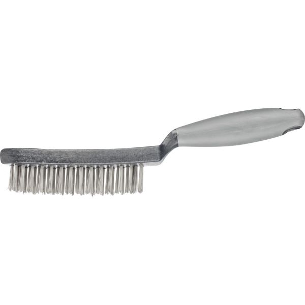 Cepillo manual con cuerpo de plástico y mango ergonómico HBUP, 3 hileras, alambre de acero Ø 0,40 (1