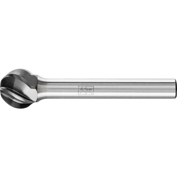 Fresa de metal duro de alto rendimiento ALU esférica KUD Ø 12x10 mm, mango Ø 6 mm, para aluminio/met