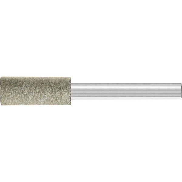 Punta de desbaste Poliflex forma cilíndrica Ø 10x25 mm mango Ø 6 mm aglomerante LR duro SiC/A60