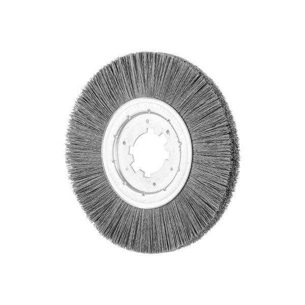 Carda redonda, sin trenzar RBU Ø 250x15x50,8 mm agujero, filamento de SiC Ø 0,55 mm, grano 120, esta