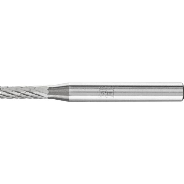 Fresa de metal duro forma cilíndrica ZYAS dentado frontal Ø 04x13 mm, mango Ø 6 mm, Z4 semifino univ
