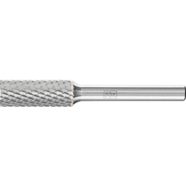 Fresa de metal duro forma cilíndrica ZYAS dentado frontal Ø 10x25 mm, mango Ø 6 mm, Z4 semifino univ