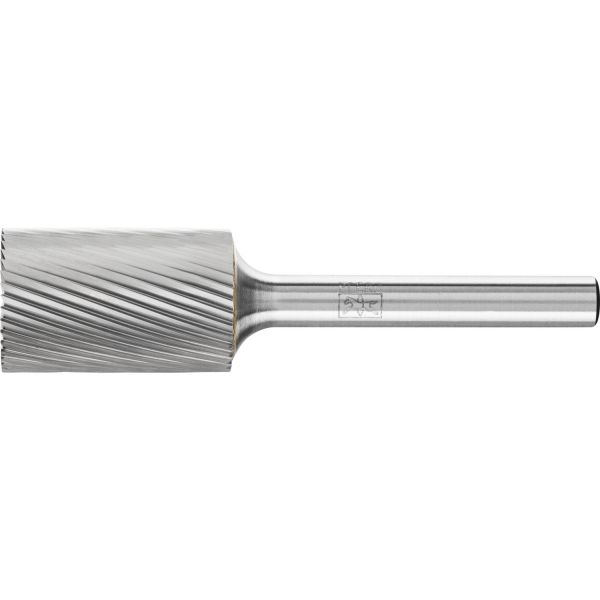 Fresa de metal duro cilíndrica ZYAS dentado frontal Ø 16x25 mm, mango Ø 6 mm, Z5 fino universal